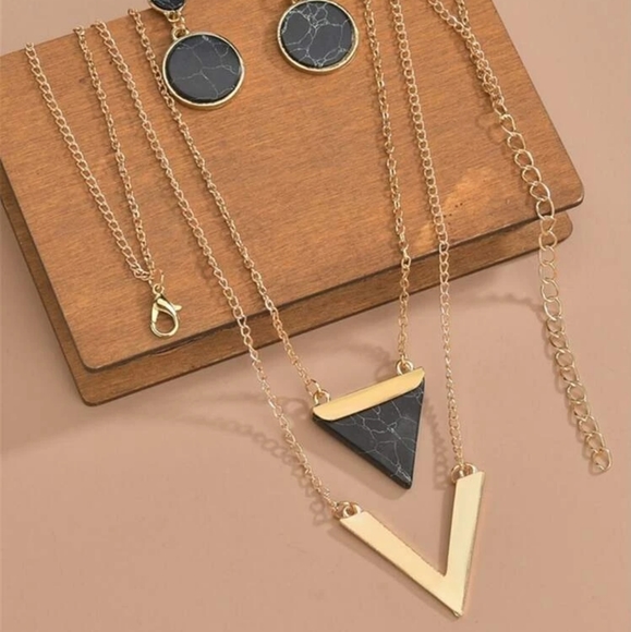 Geometric jewelry set - Picture 2 of 4